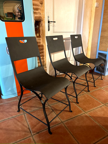Lot chaises métal - 3,